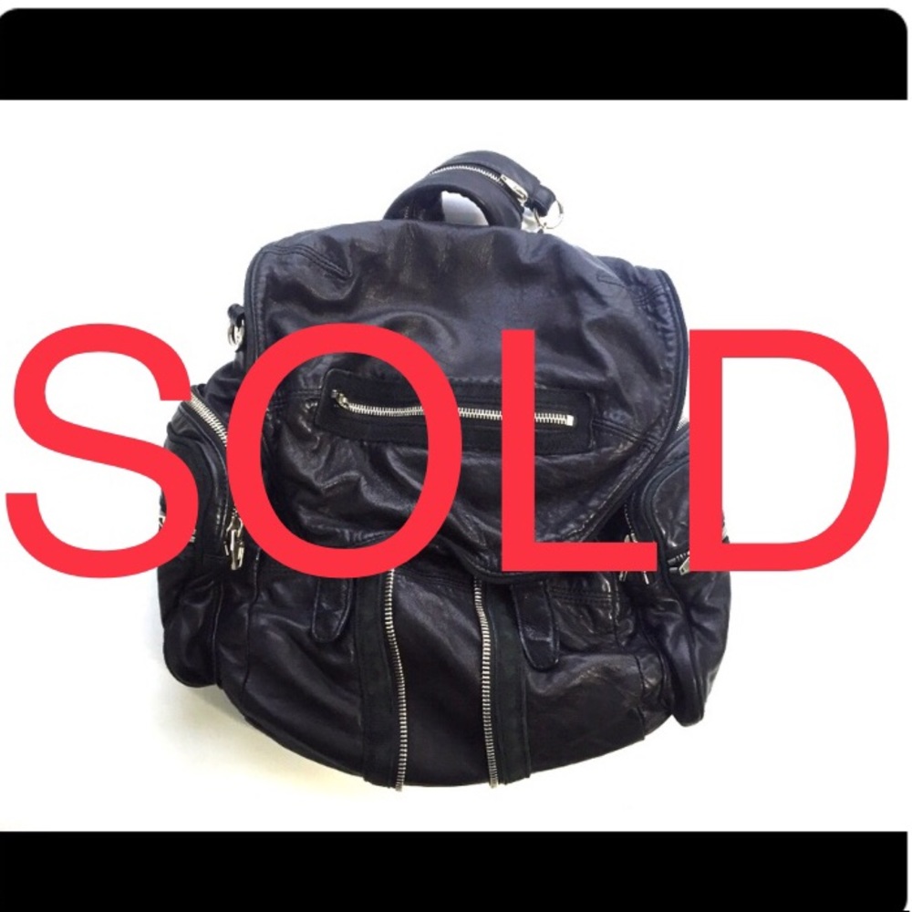 Alexander Wang Black MARTI Leather Backpack